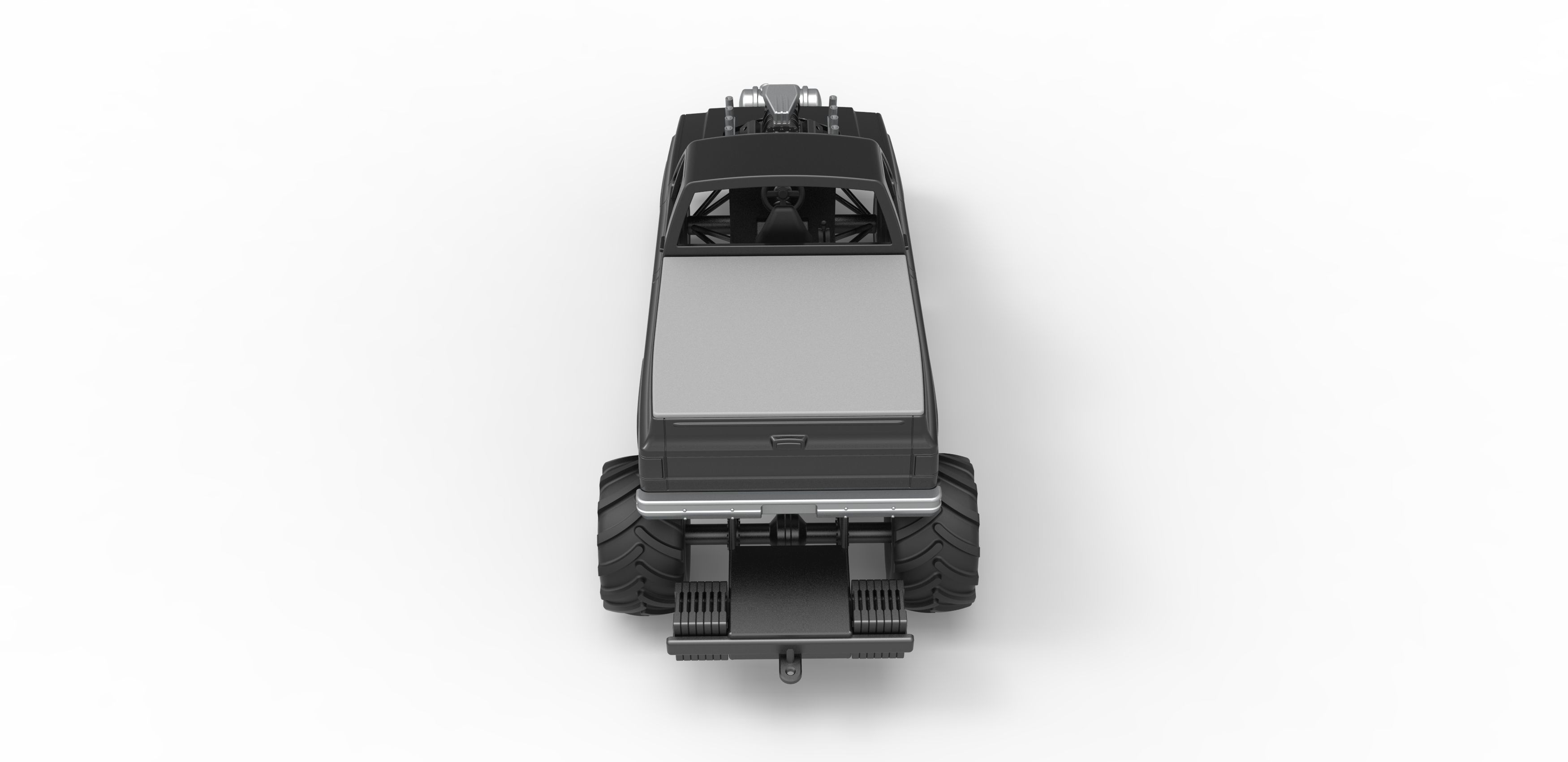 Old school pulling truck 2wd Scale 1 to 25 3D print model_12