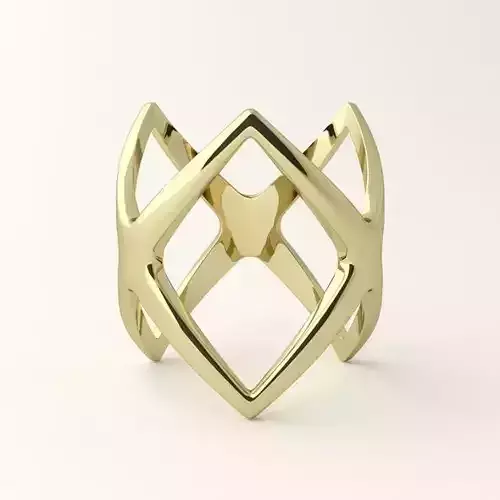 Futuristic ring 3D print model