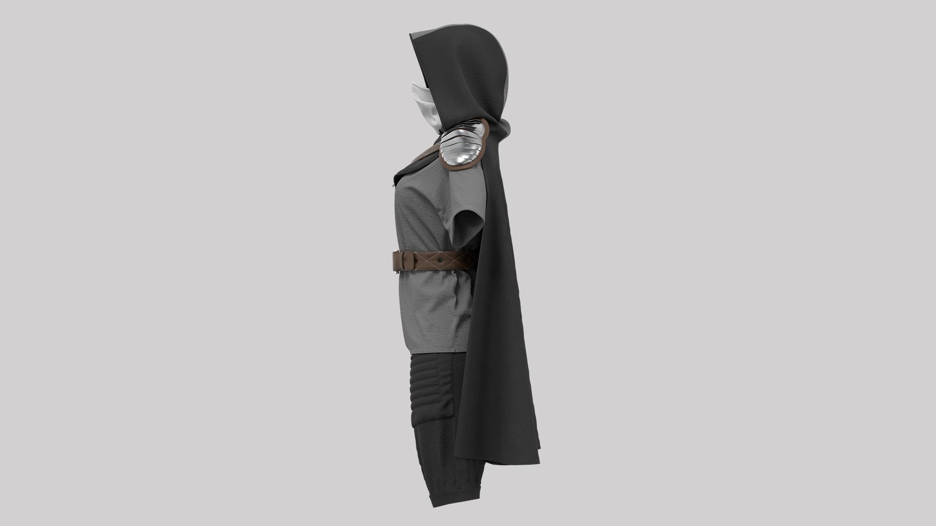 Female Assasin Outfit Marvelous Designer Project 3D model_3