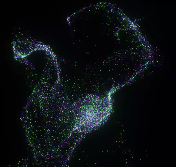 Particle Simulation in blender Eevee Free 3D model_0