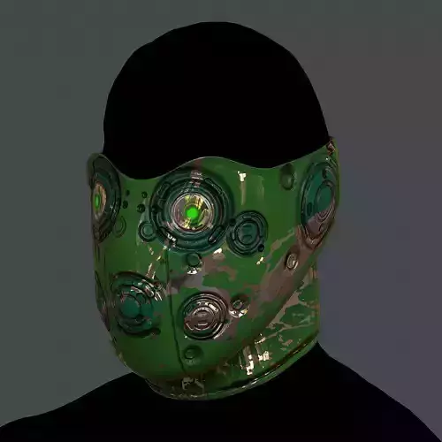 Gas mask helmet 3d model scifi Low-poly Low-poly 3D model Gas mask helmet 3d model scifi Low-poly Low-poly 3D model