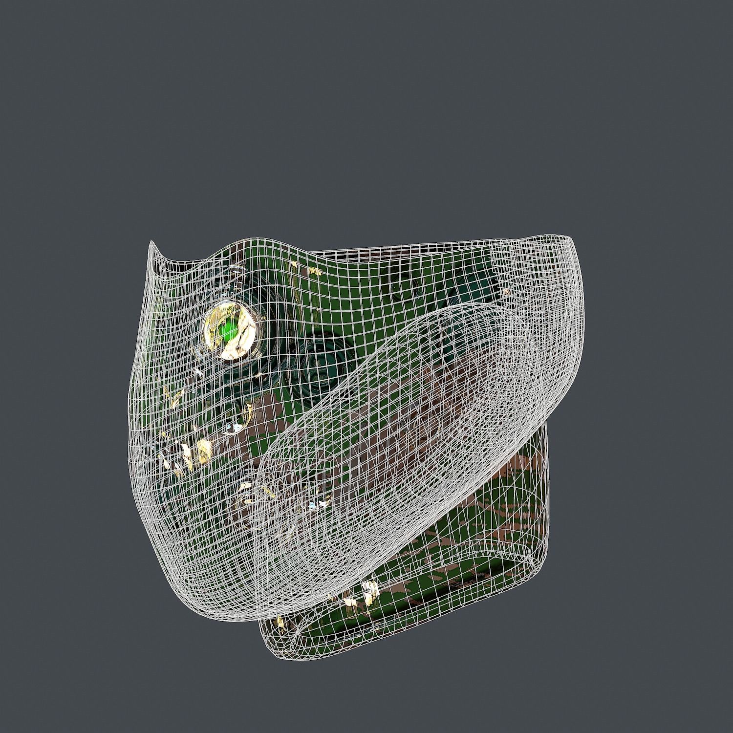 Gas mask helmet 3d model scifi Low-poly Low-poly 3D model_5