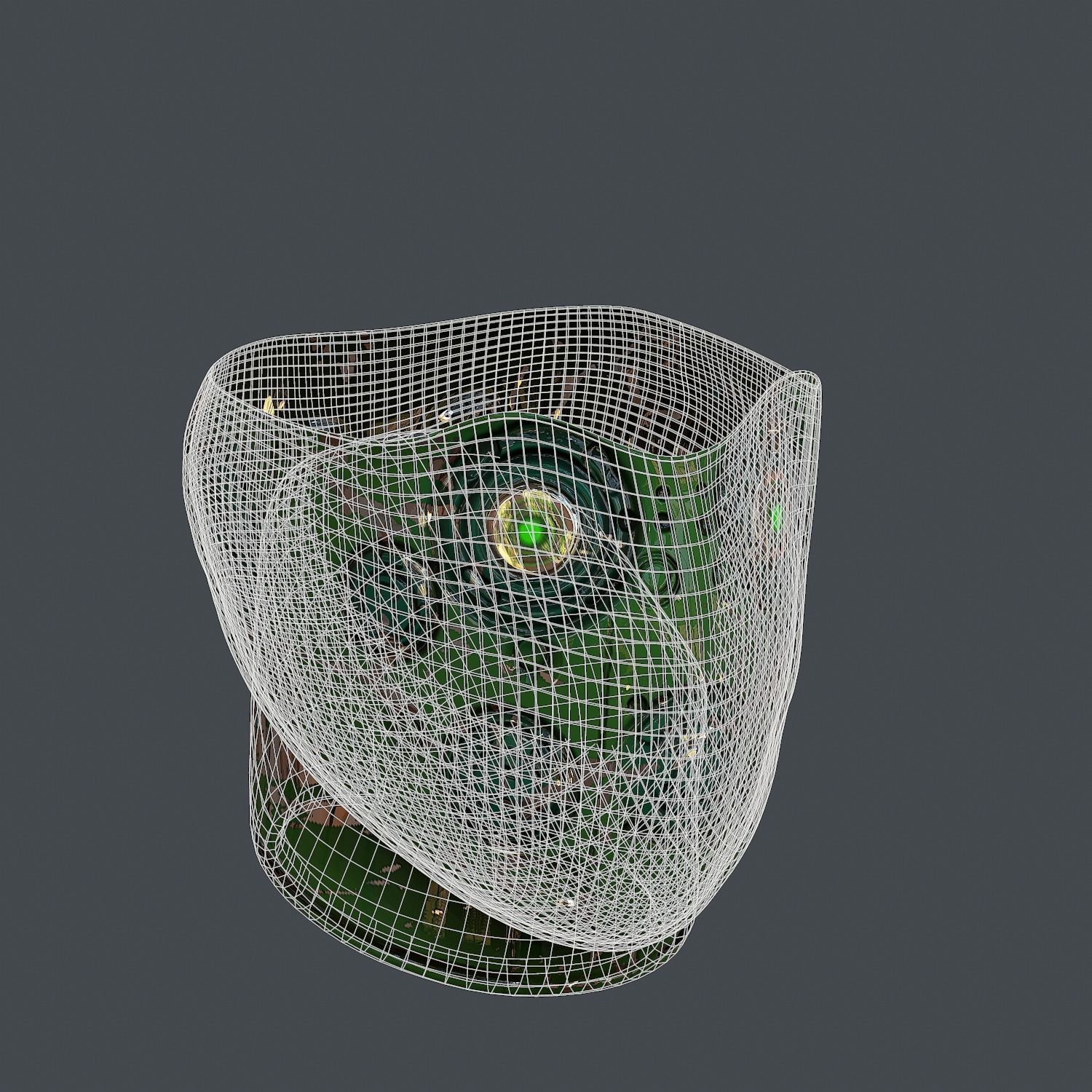 Gas mask helmet 3d model scifi Low-poly Low-poly 3D model_6