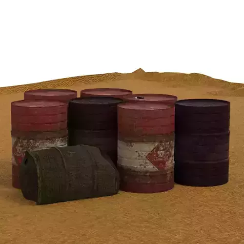 Rusty oil barrel
