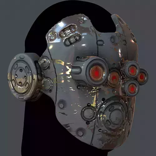 Gas mask helmet 3d model scifi Low-poly 3D model Gas mask helmet 3d model scifi Low-poly 3D model