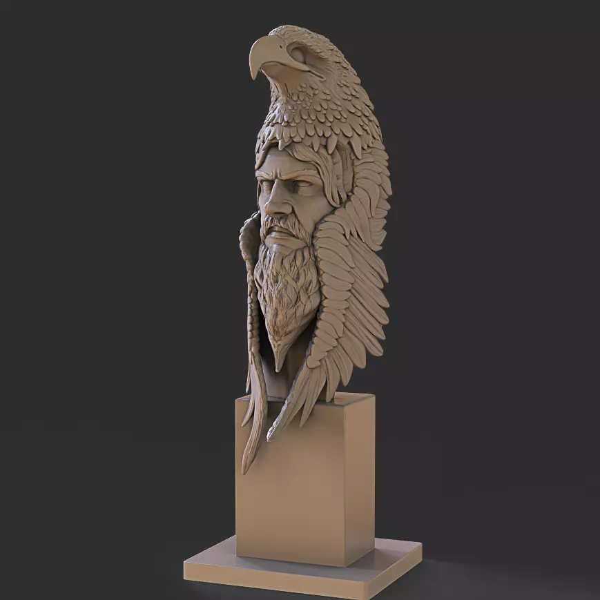 Eagle head STL for 3d printing  3D print model_0