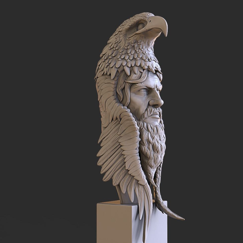 Eagle head STL for 3d printing  3D print model_1