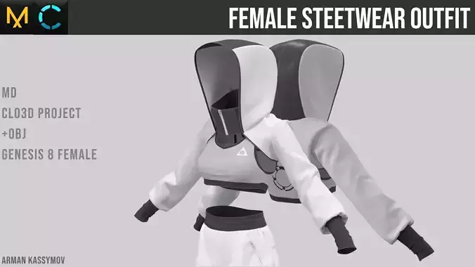 Female Streetwear Outfit Marvelous Designer Project