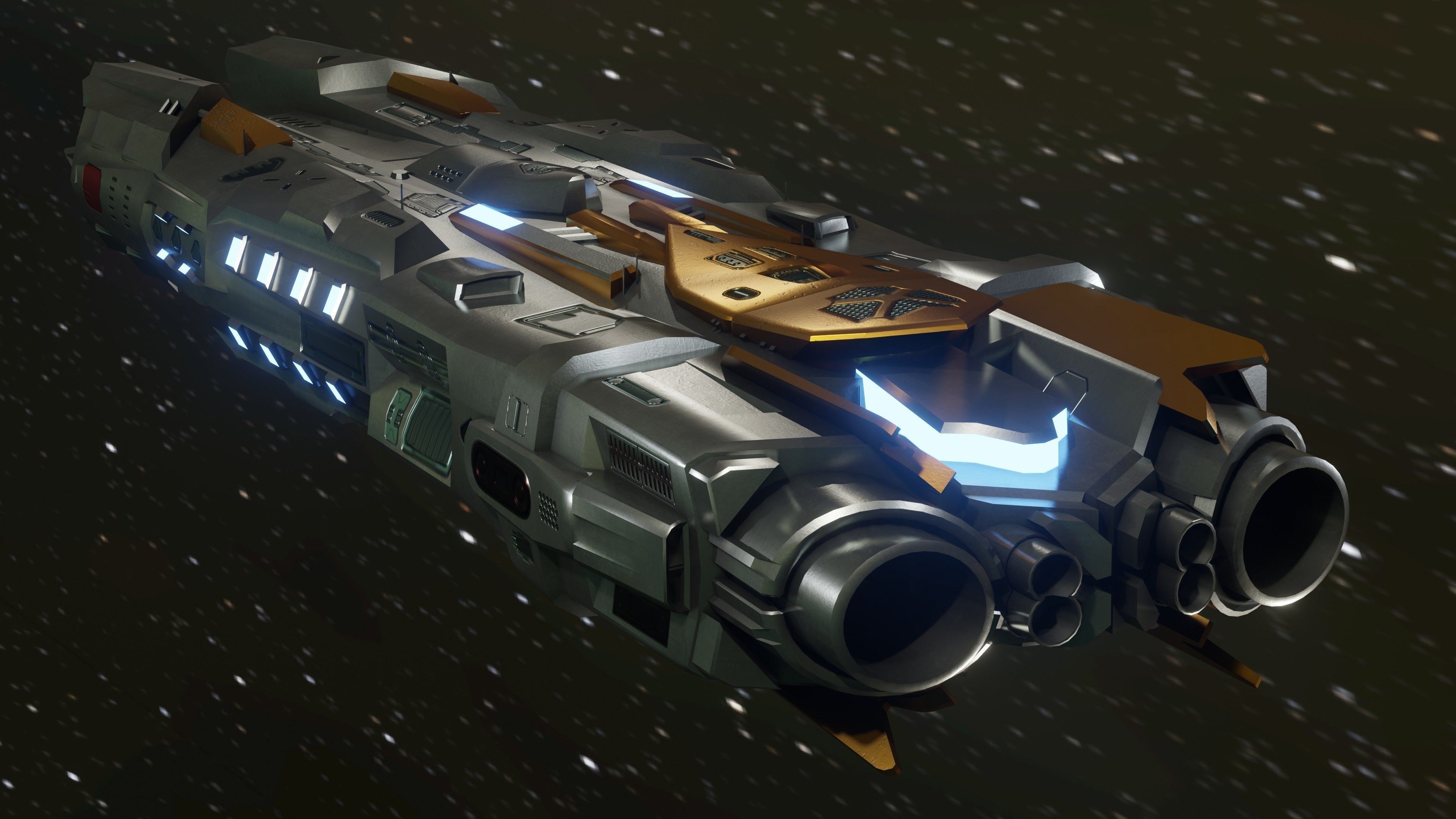 BC Barbara Spaceship Low-poly 3D model_2