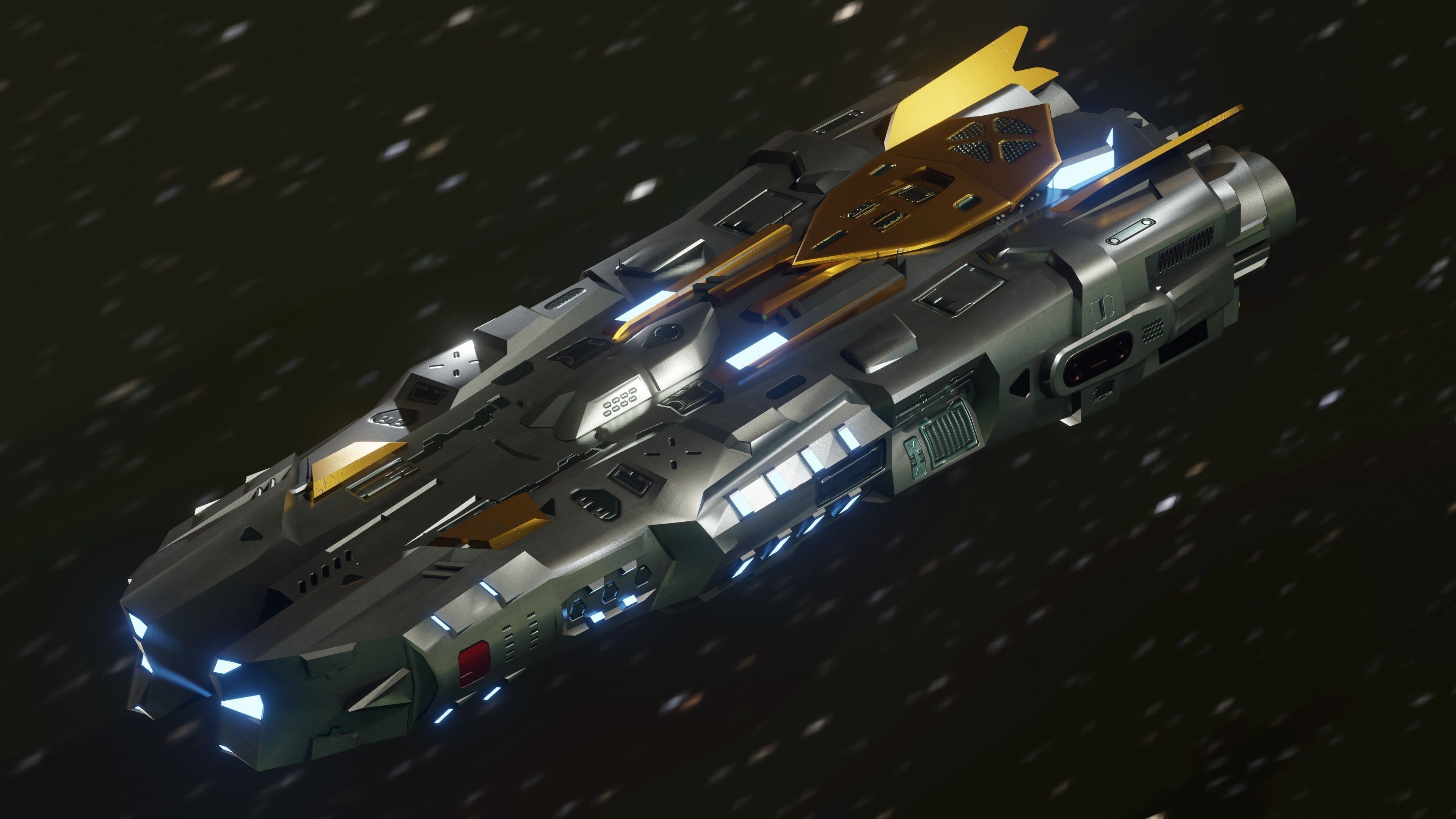 BC Barbara Spaceship Low-poly 3D model_3