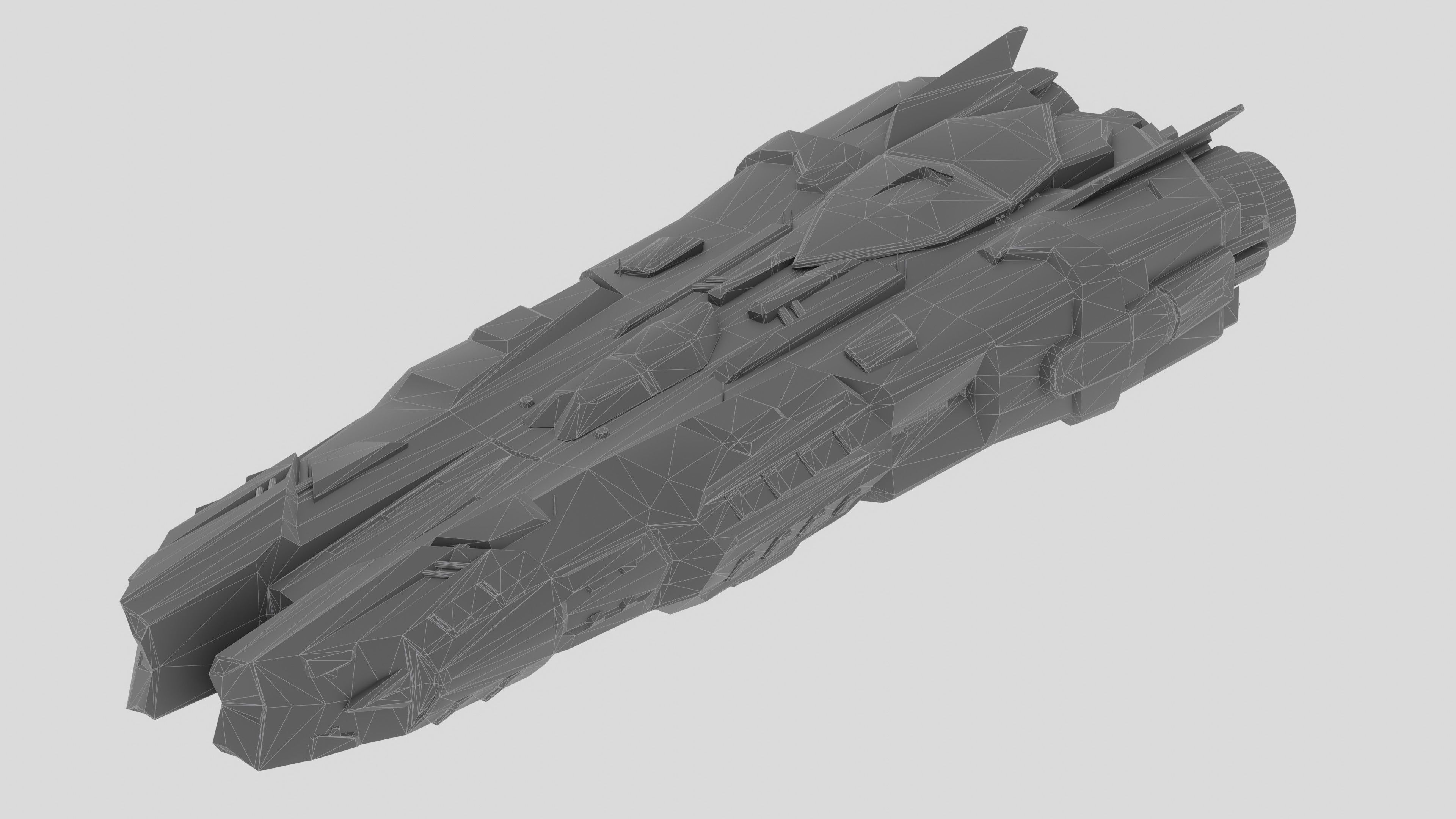 BC Barbara Spaceship Low-poly 3D model_9