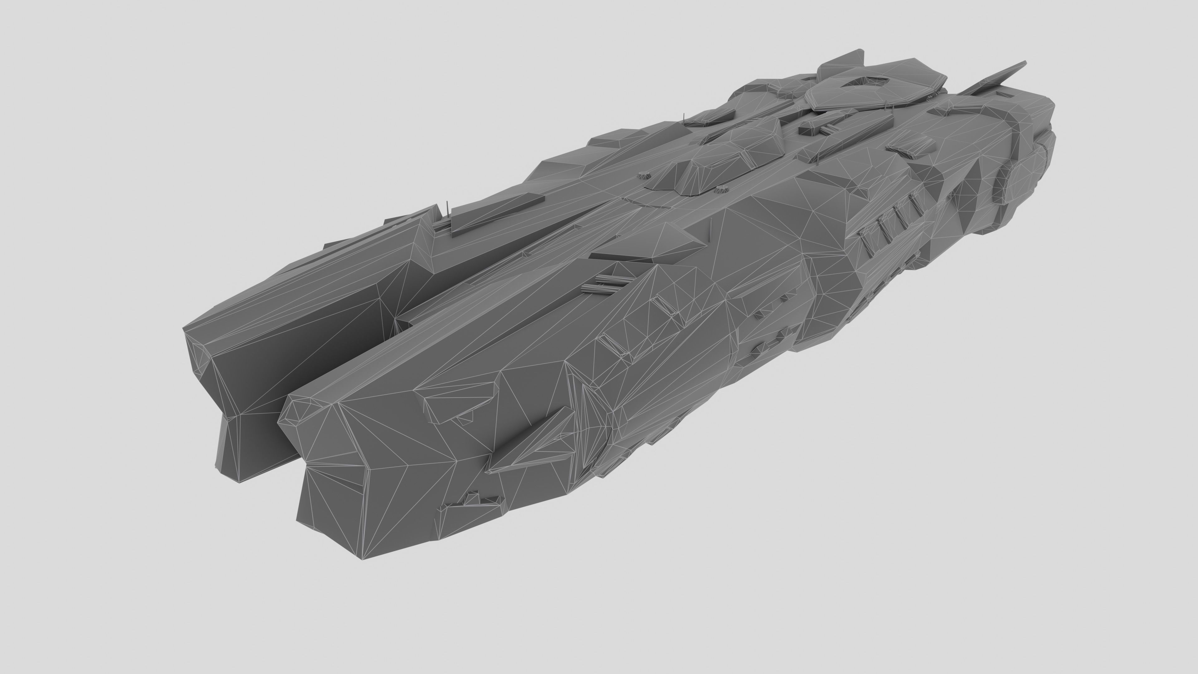 BC Barbara Spaceship Low-poly 3D model_10