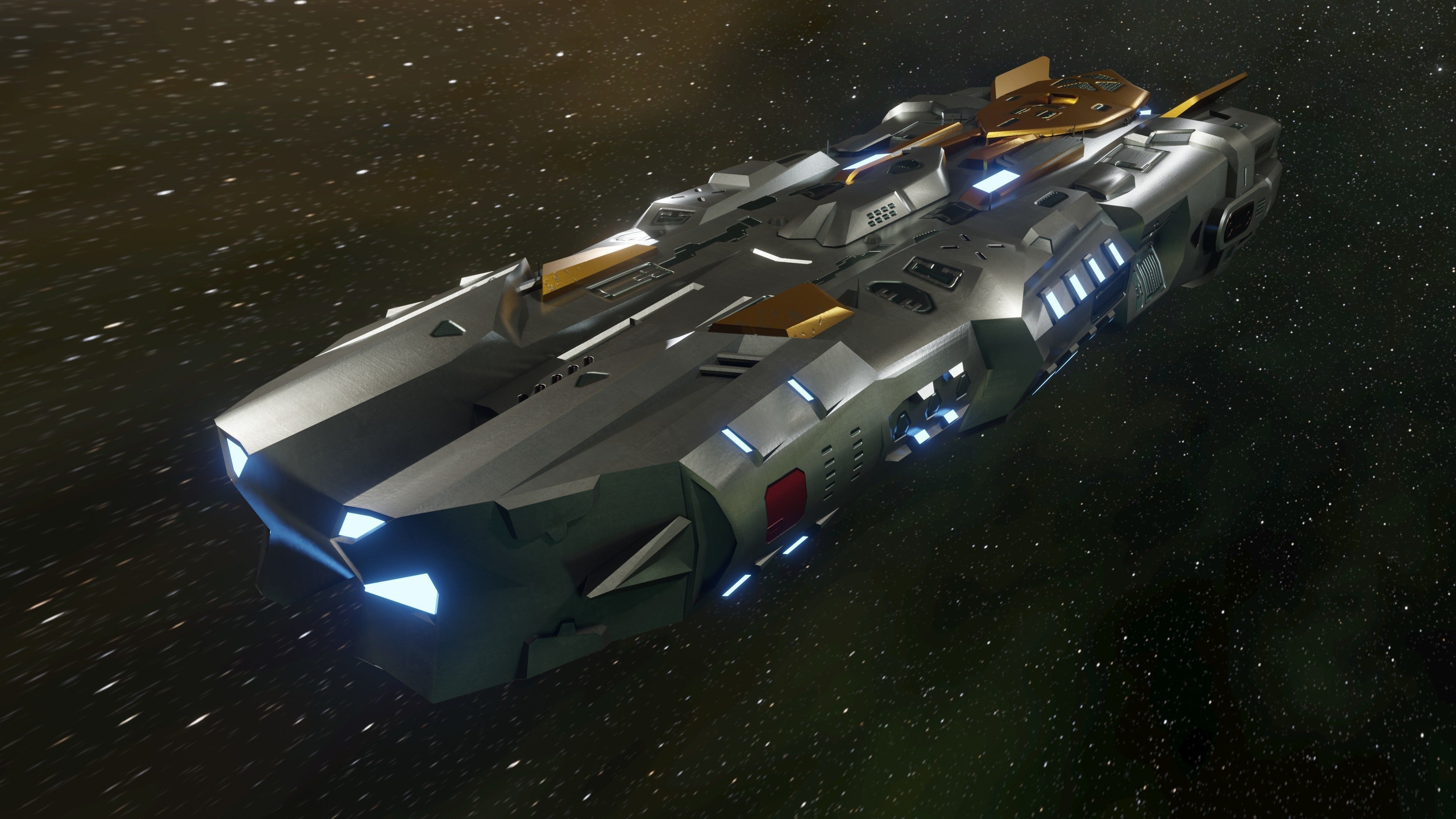 BC Barbara Spaceship Low-poly 3D model_4