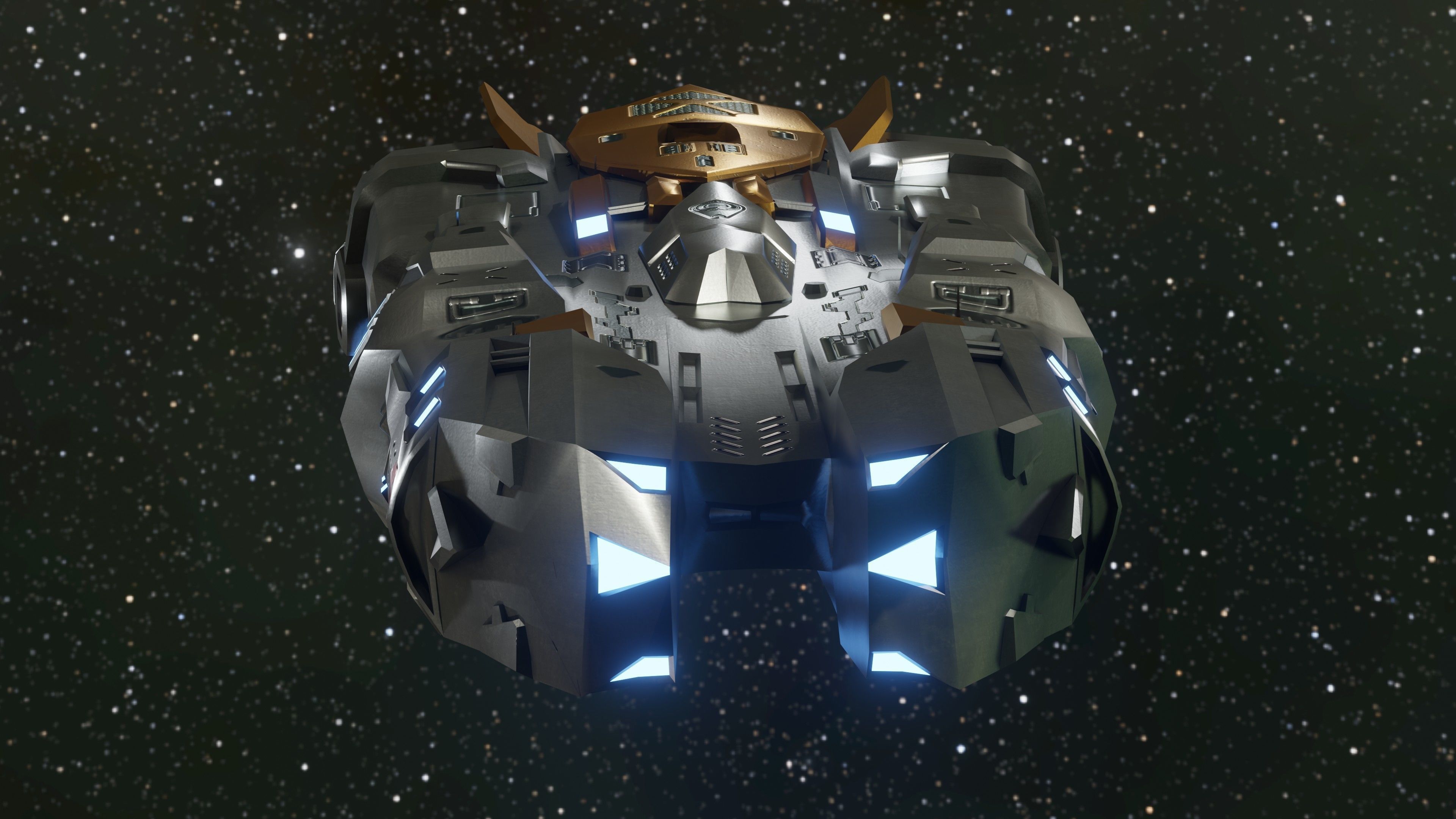 BC Barbara Spaceship Low-poly 3D model_6