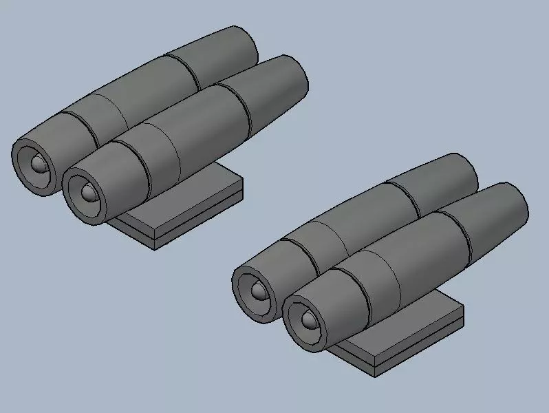 bombercruise jet engines up and downside for brick players 3D print model
