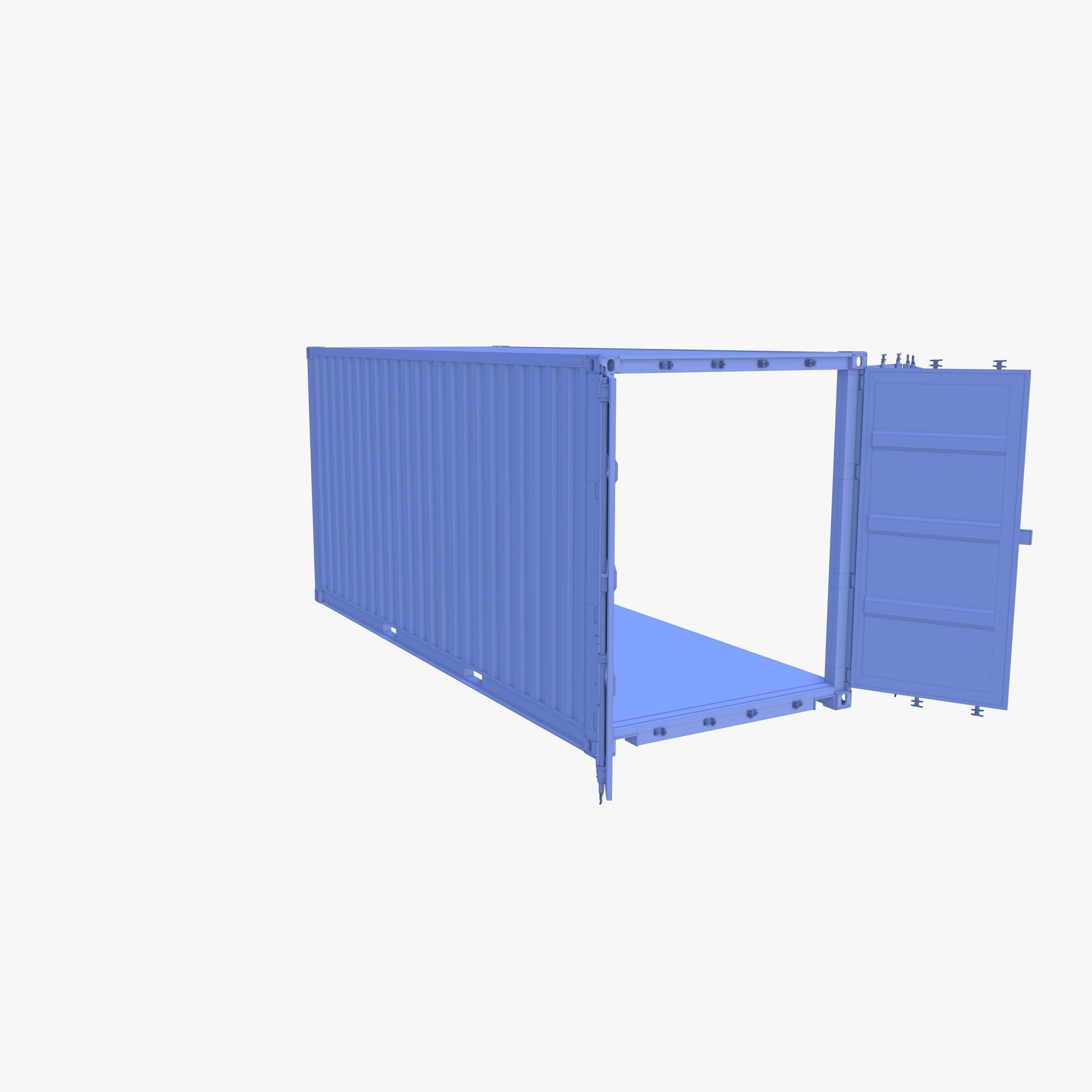 20ft Shipping Container Side Open High Cube 3D model_10