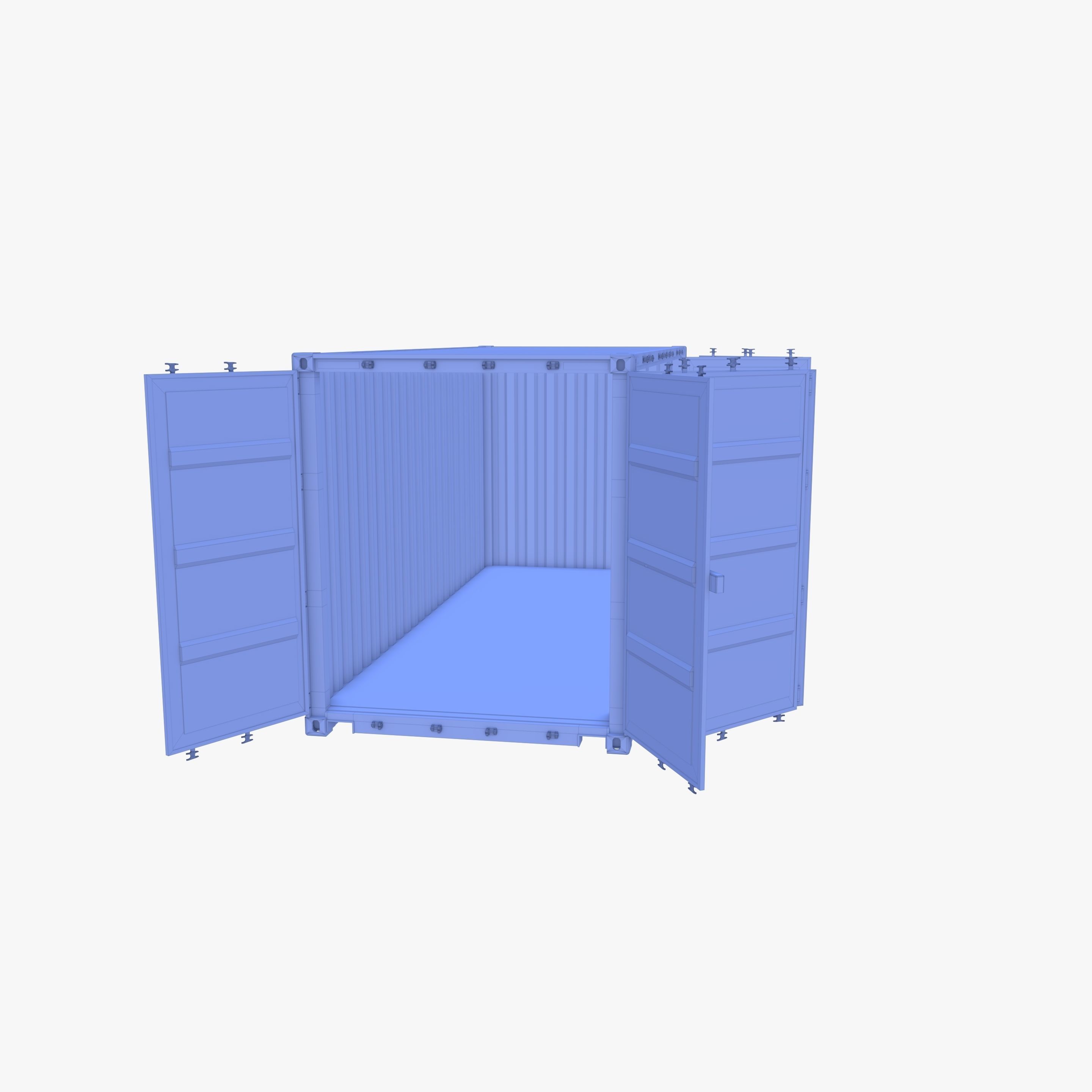 20ft Shipping Container Side Open High Cube 3D model_7