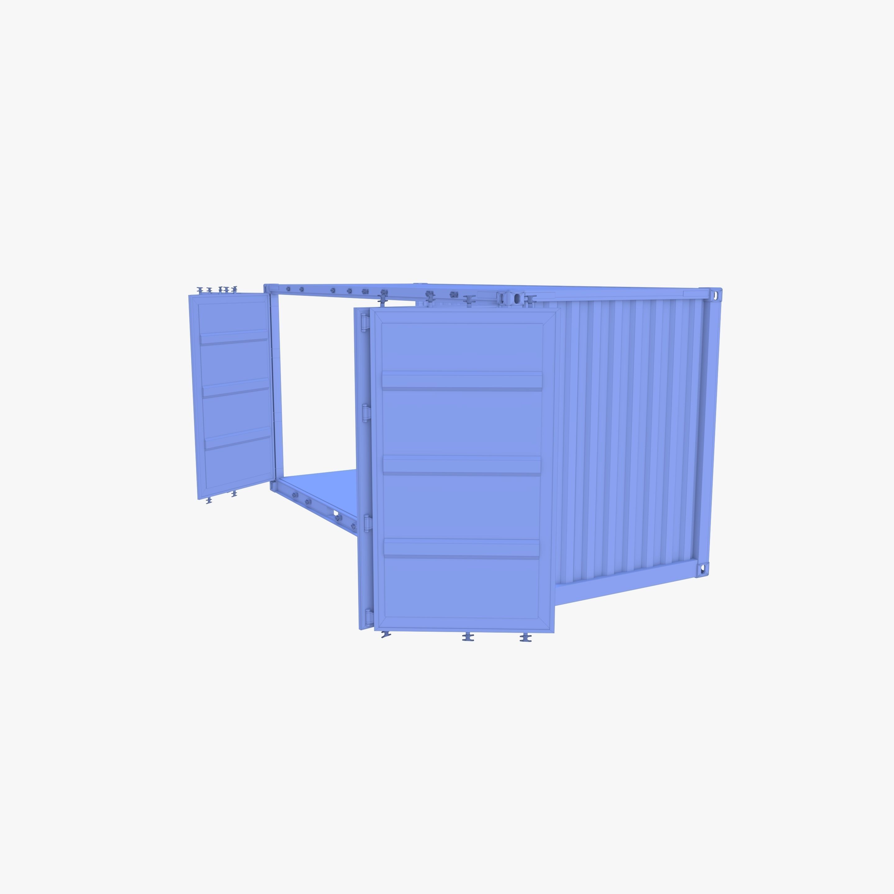 20ft Shipping Container Side Open High Cube 3D model_8