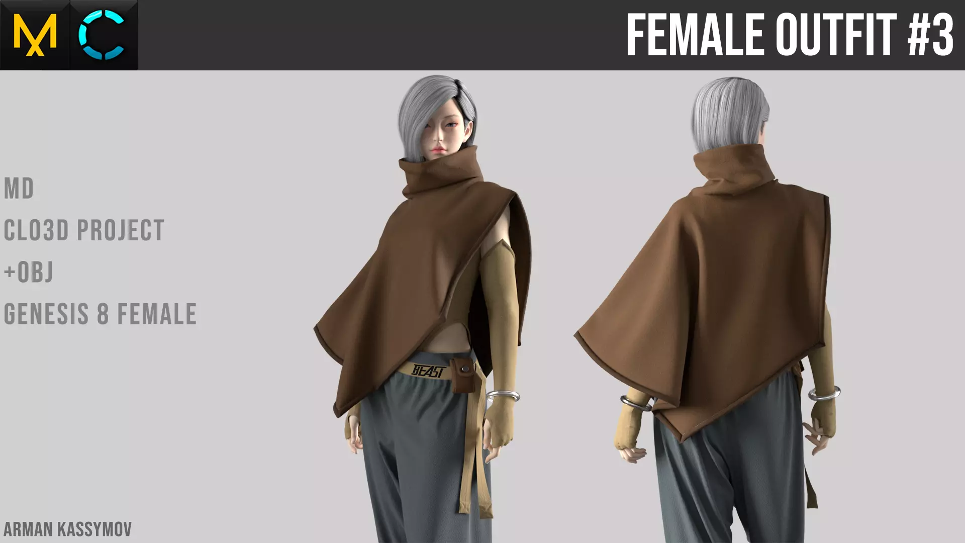 Female Outfit Marvelous Designer 3D model | CGTrader