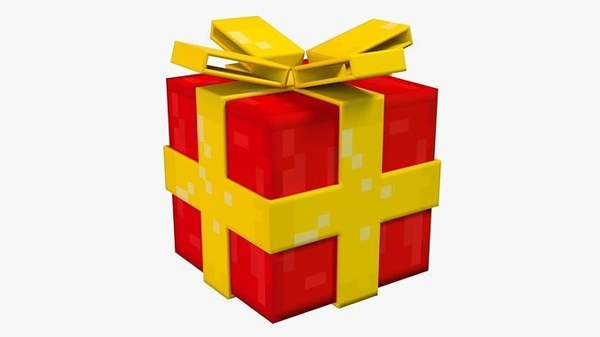Minecraft Present Low-poly 3D model