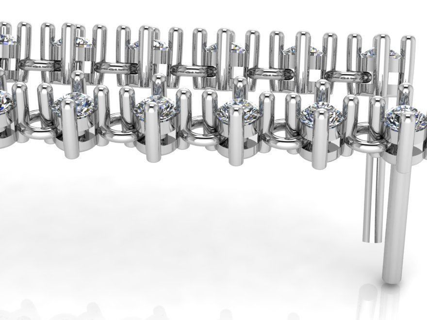 round basket setting earring 385 3D print model_3