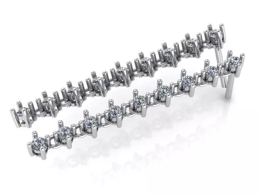 round basket setting earring 385 3D print model_0