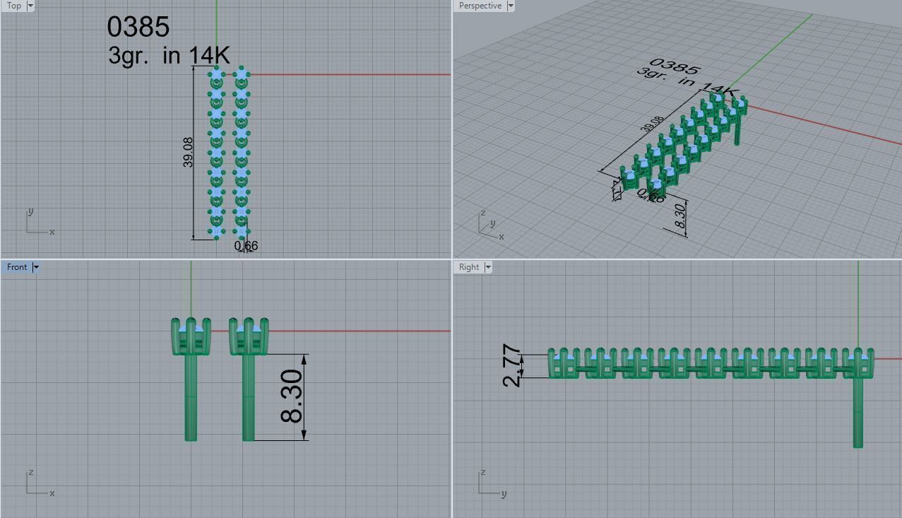 round basket setting earring 385 3D print model_5
