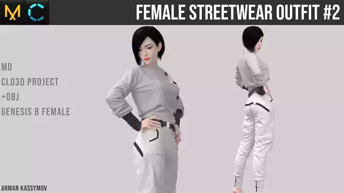 Female Streetwear Outfit Marvelous Designer Project