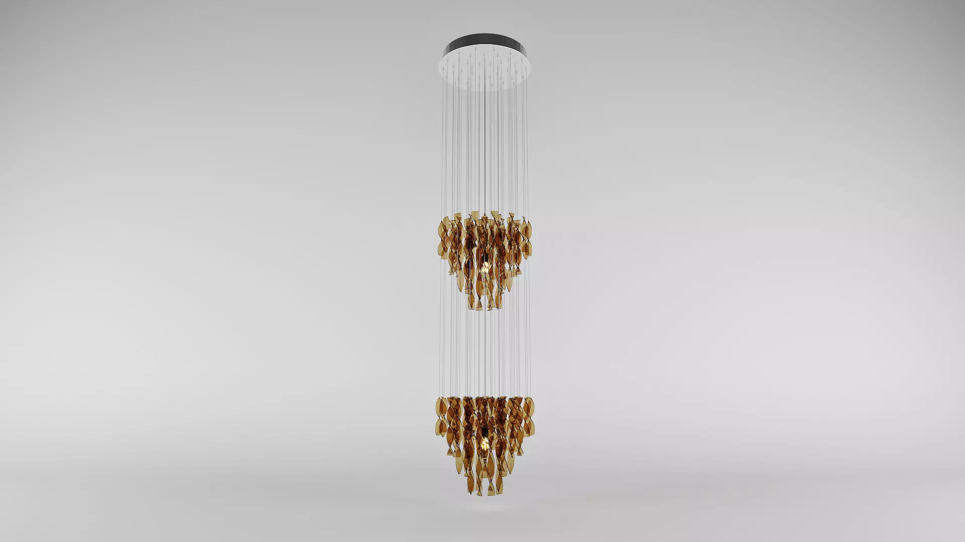 Glass Leaves Pendant Light 3D model
