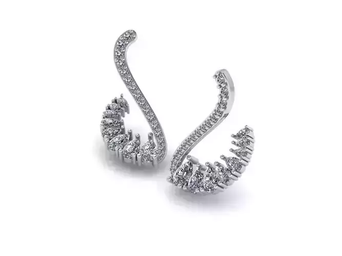 swan earring 388