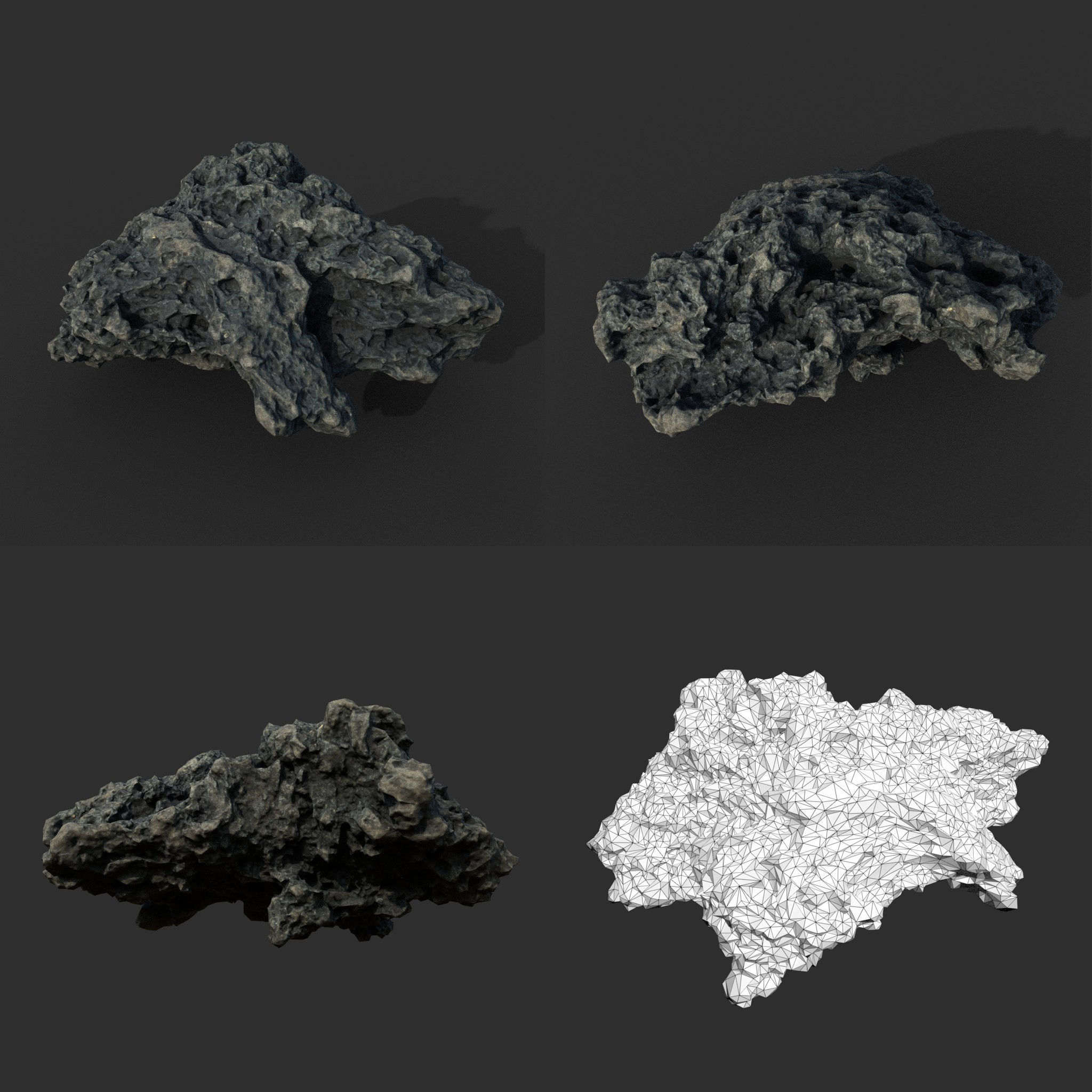 Low poly Lava Rock Photogrammetry 220723 - Ultra HD 16K Textures Low-poly 3D model_10