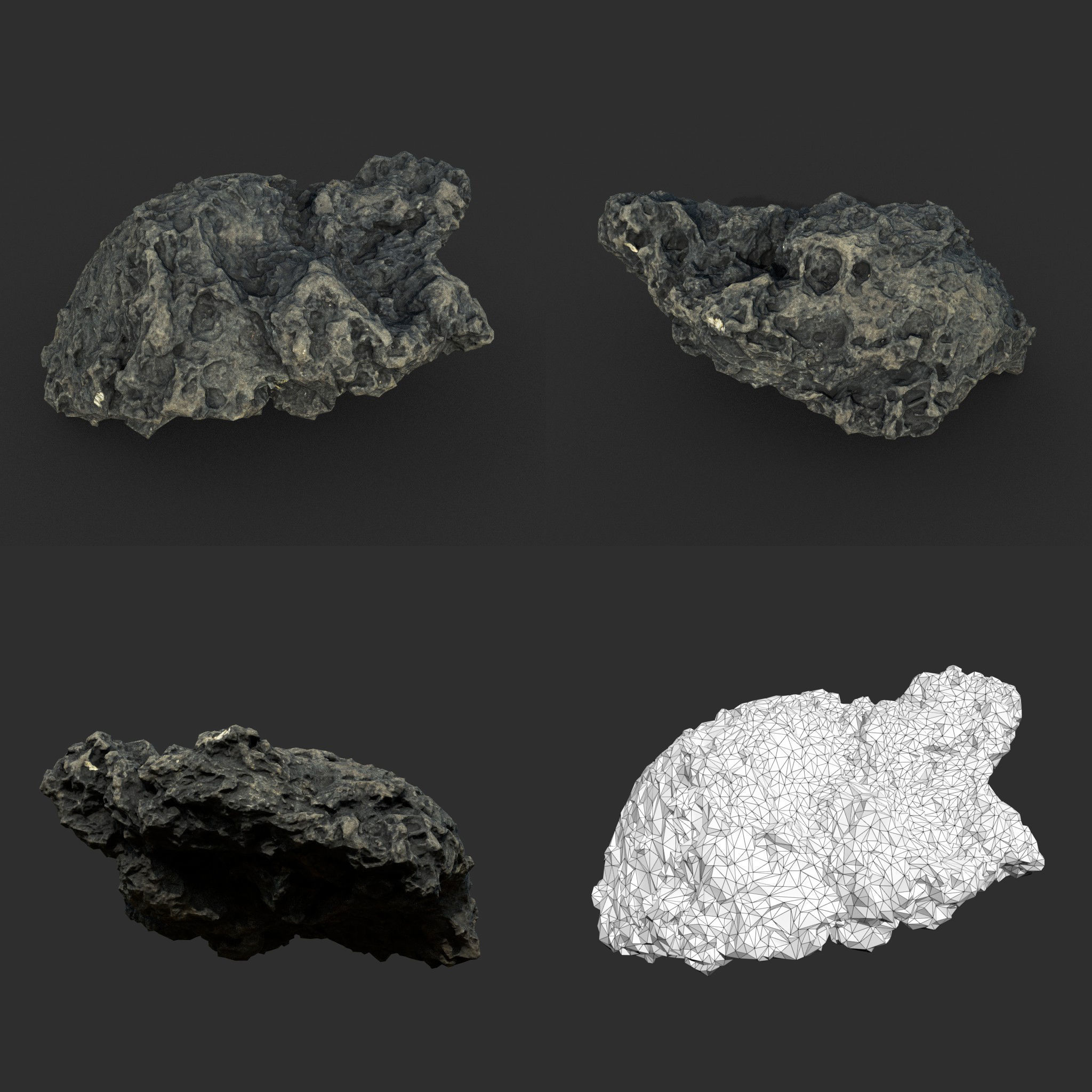 Low poly Lava Rock Photogrammetry 220723 - Ultra HD 16K Textures Low-poly 3D model_14