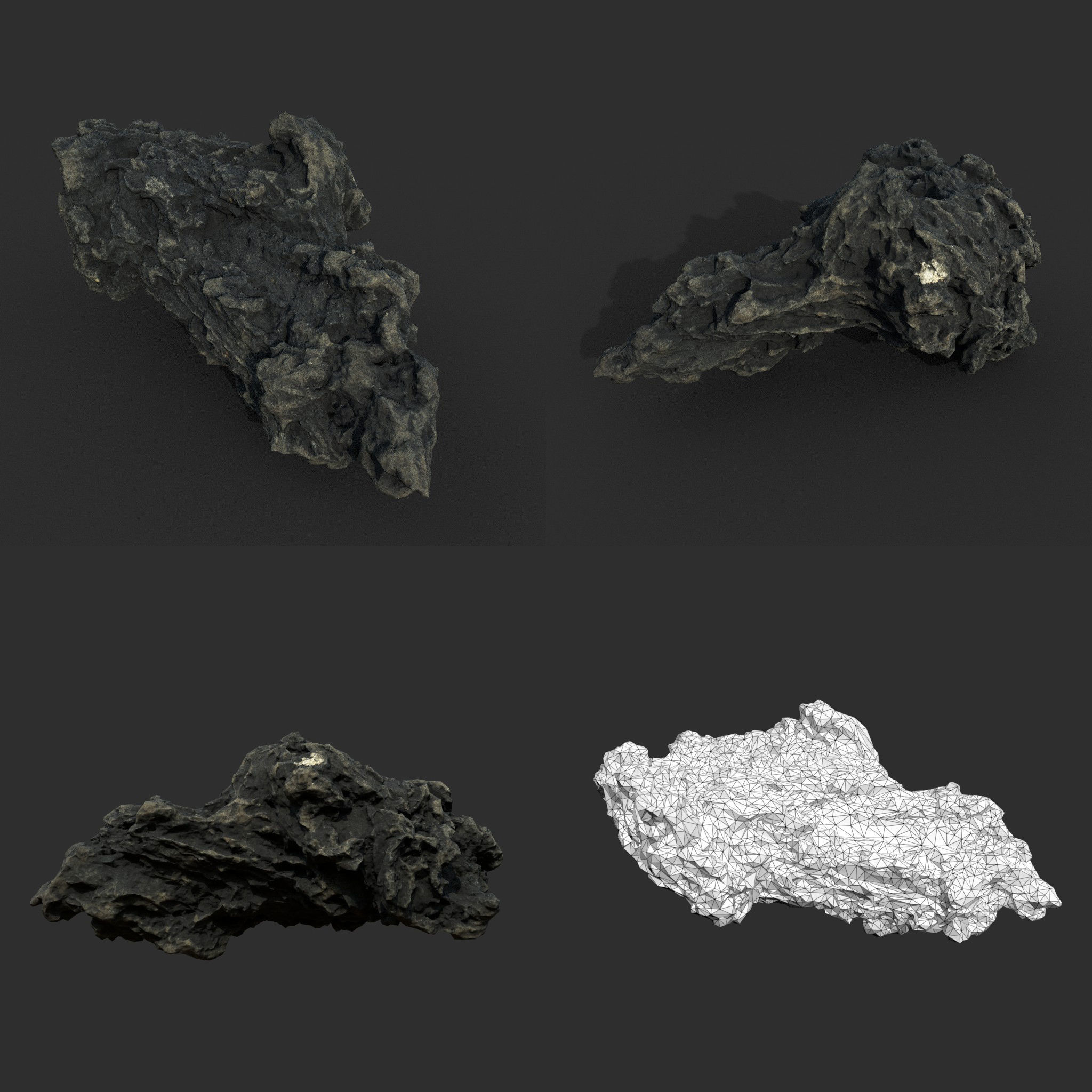 Low poly Lava Rock Photogrammetry 220723 - Ultra HD 16K Textures Low-poly 3D model_12