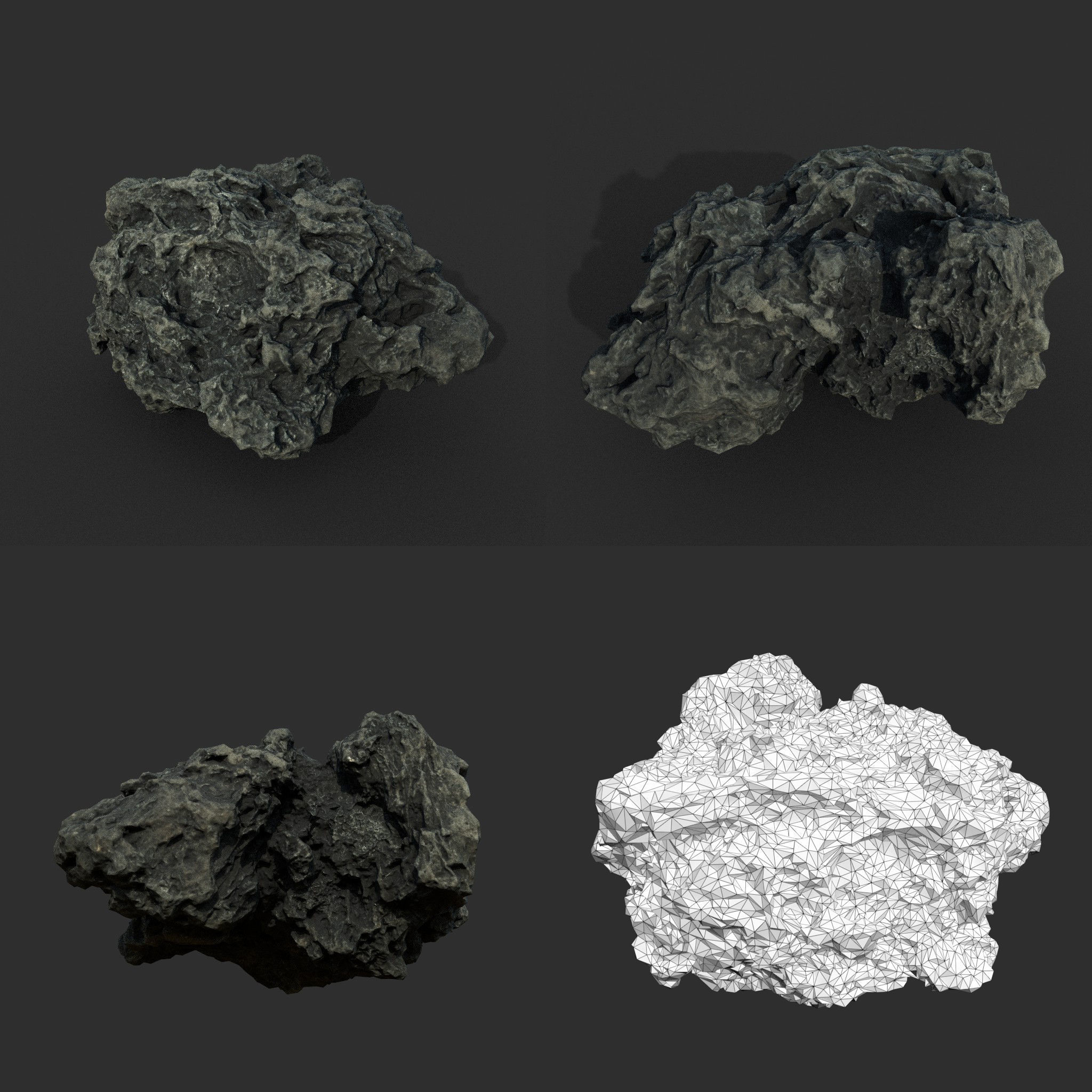 Low poly Lava Rock Photogrammetry 220723 - Ultra HD 16K Textures Low-poly 3D model_8