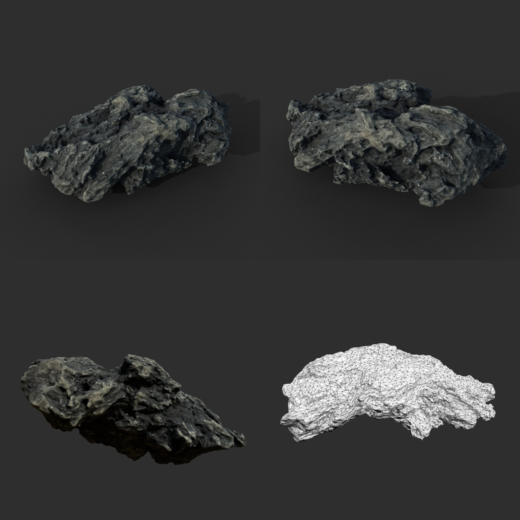 Low poly Lava Rock Photogrammetry 220723 - Ultra HD 16K Textures Low-poly 3D model_6