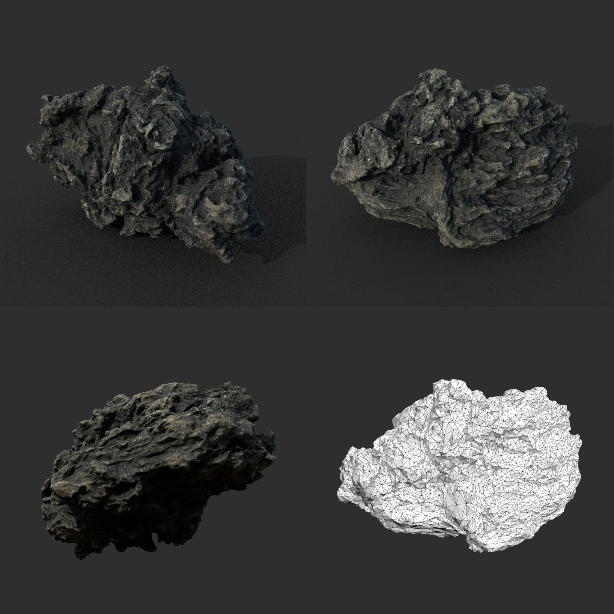 Low poly Lava Rock Photogrammetry 220723 - Ultra HD 16K Textures Low-poly 3D model_16