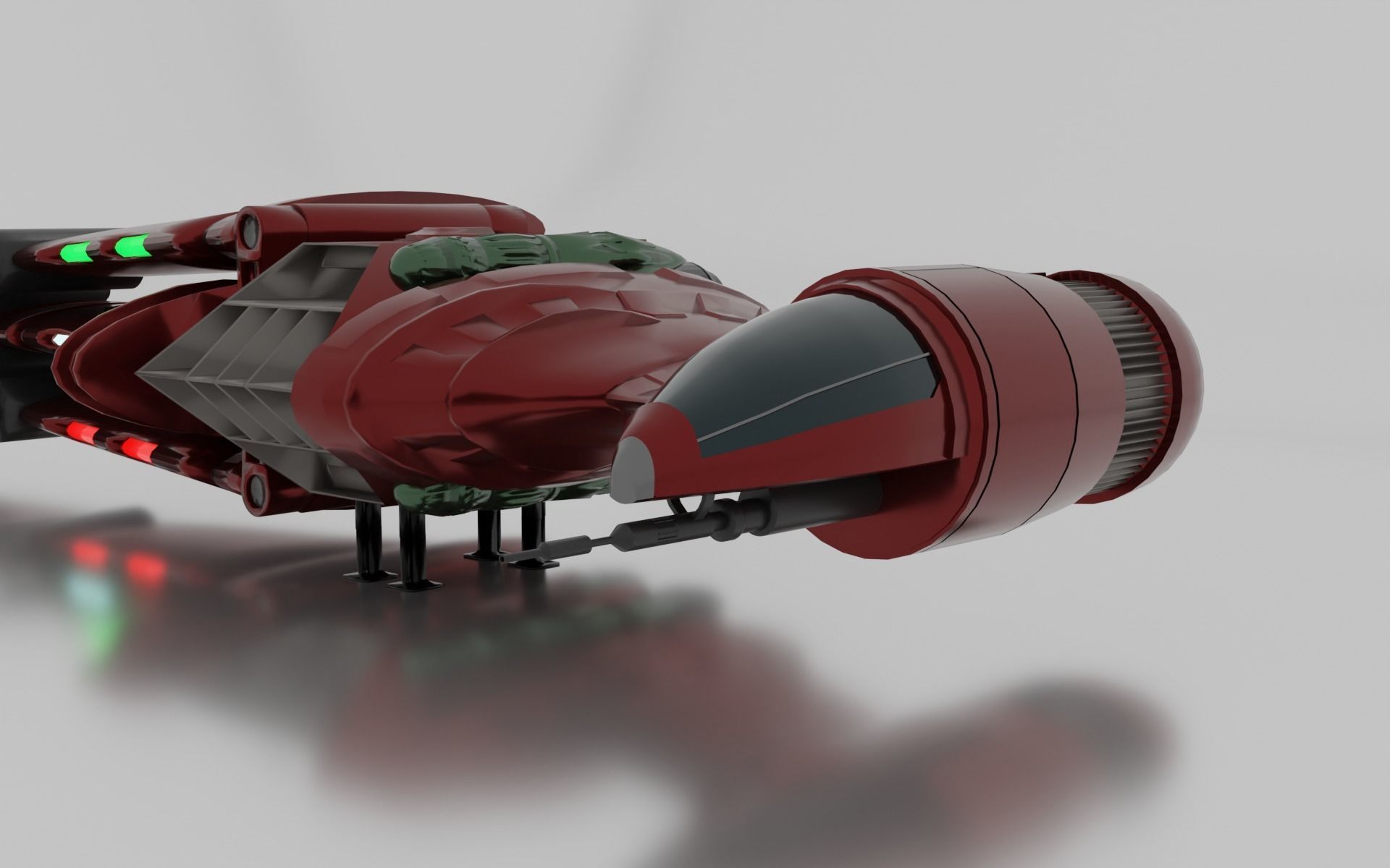 B-wing spaceship 3D model_3