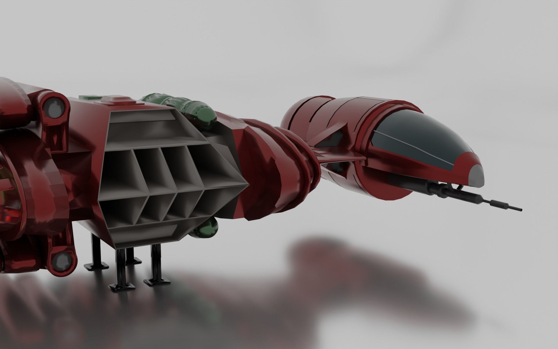 B-wing spaceship 3D model_24