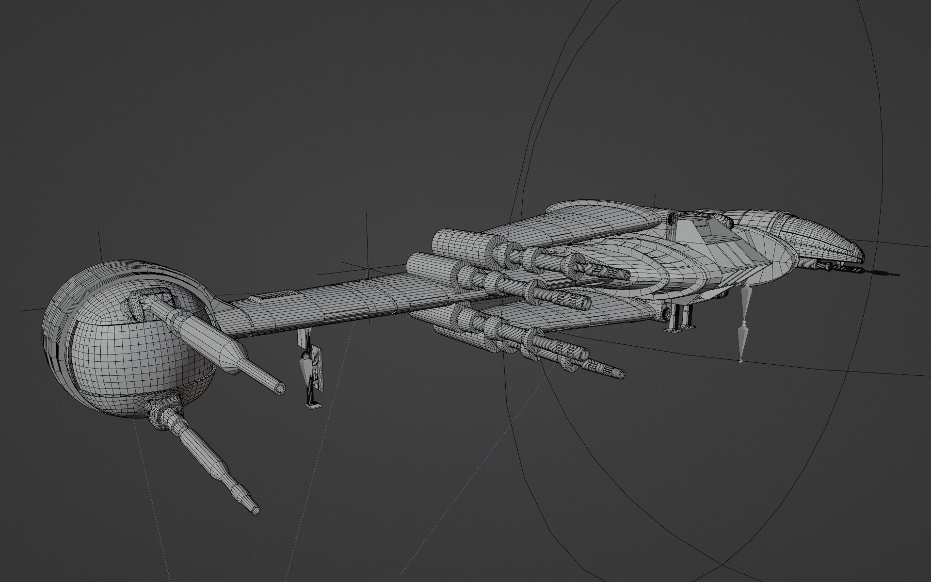 B-wing spaceship 3D model_18