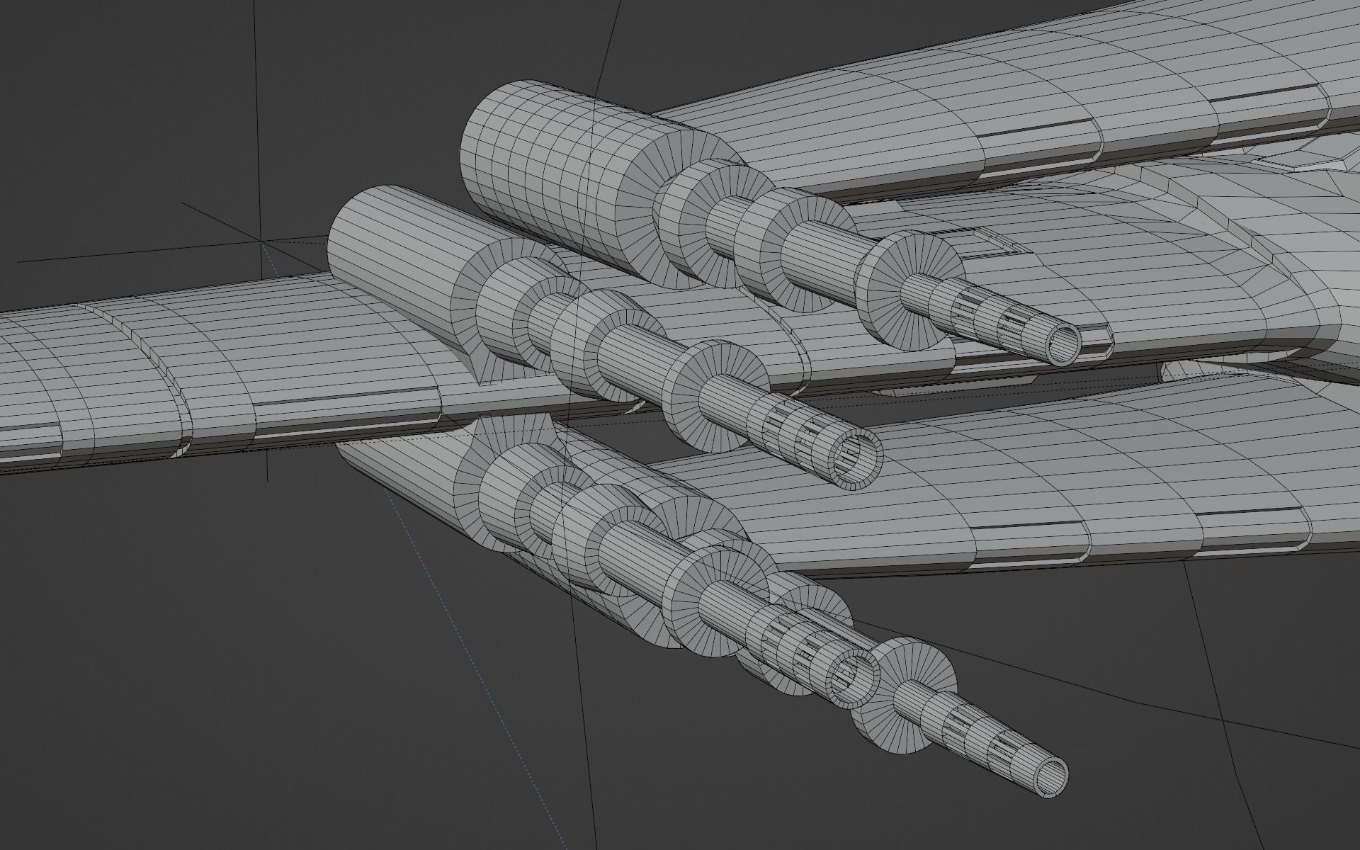 B-wing spaceship 3D model_19