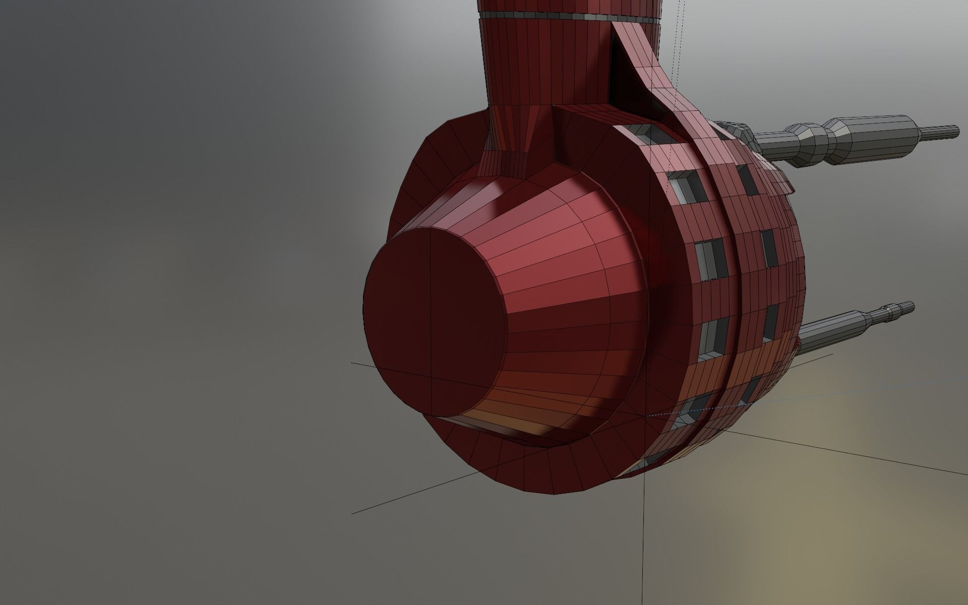 B-wing spaceship 3D model_16