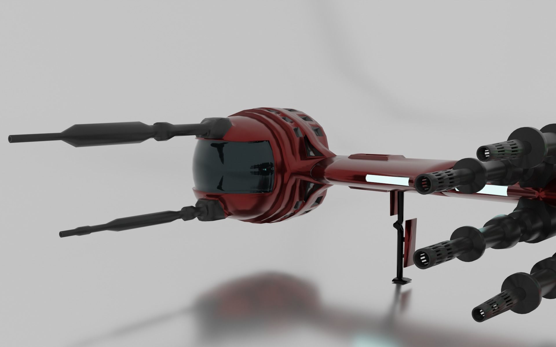 B-wing spaceship 3D model_4