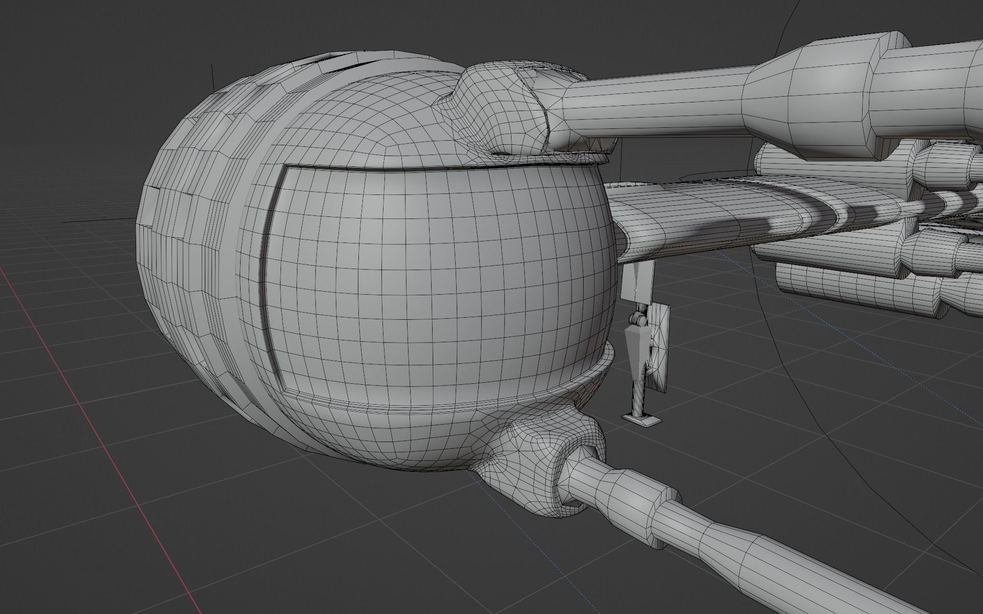 B-wing spaceship 3D model_20