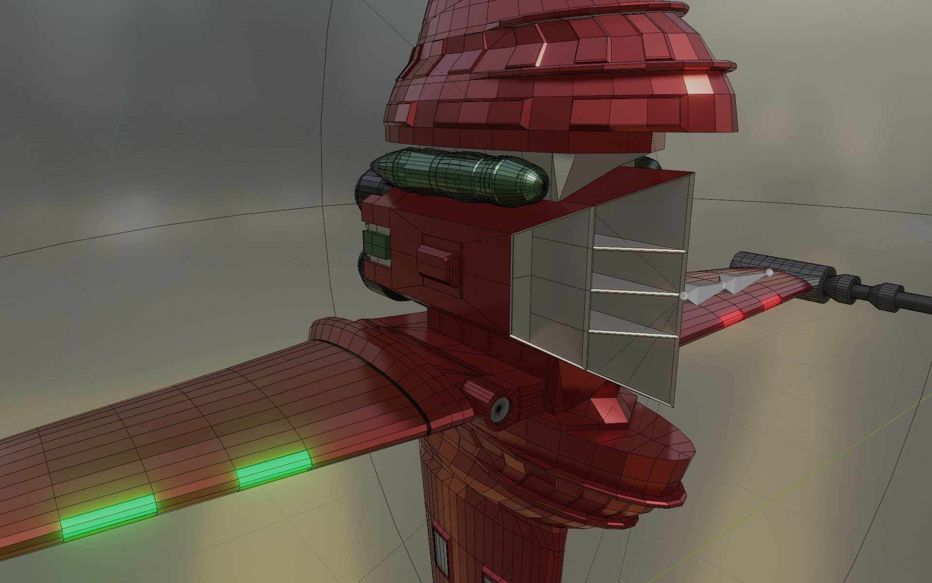 B-wing spaceship 3D model_14