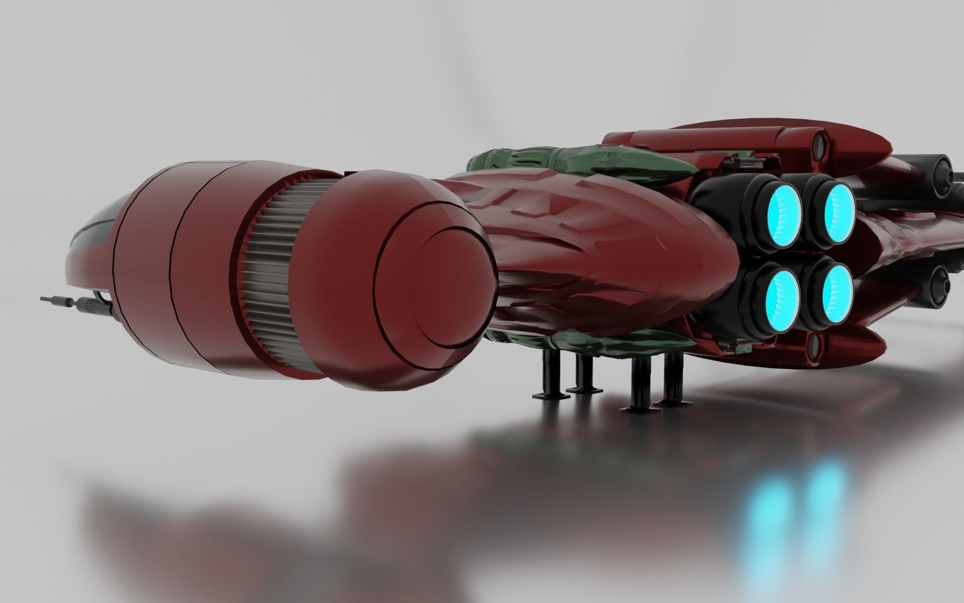 B-wing spaceship 3D model_6