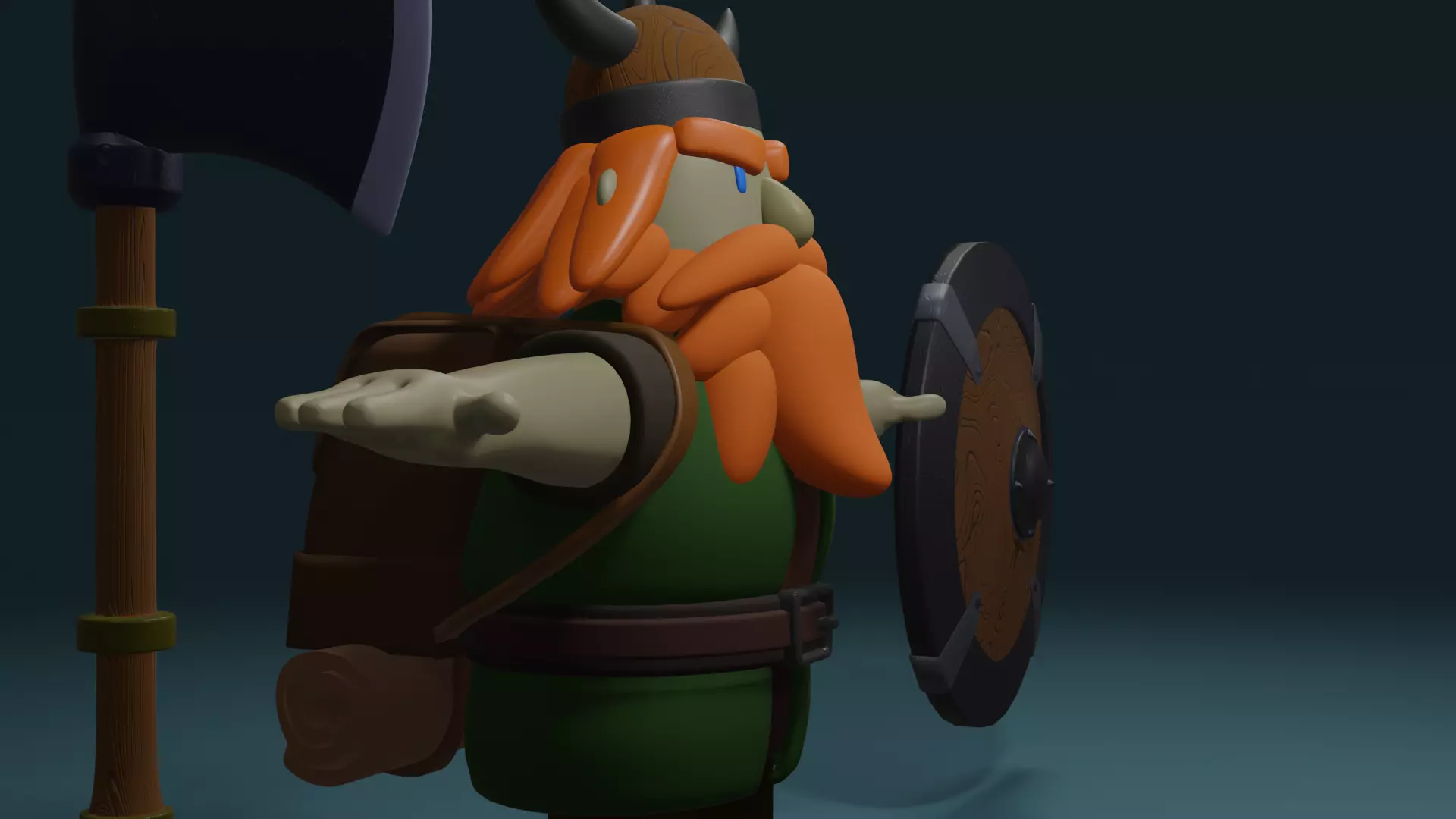 Viking Warrior Game Character Free 3D model