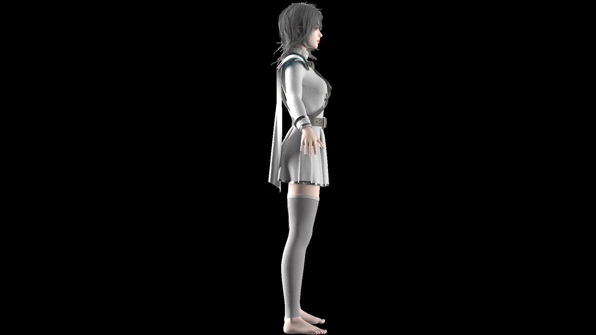 Female Outfit Marvelous Designer Project 3D model_8