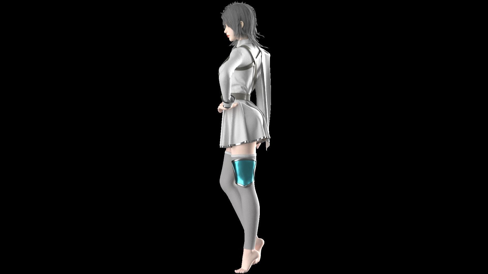 Female Outfit Marvelous Designer Project 3D model_5