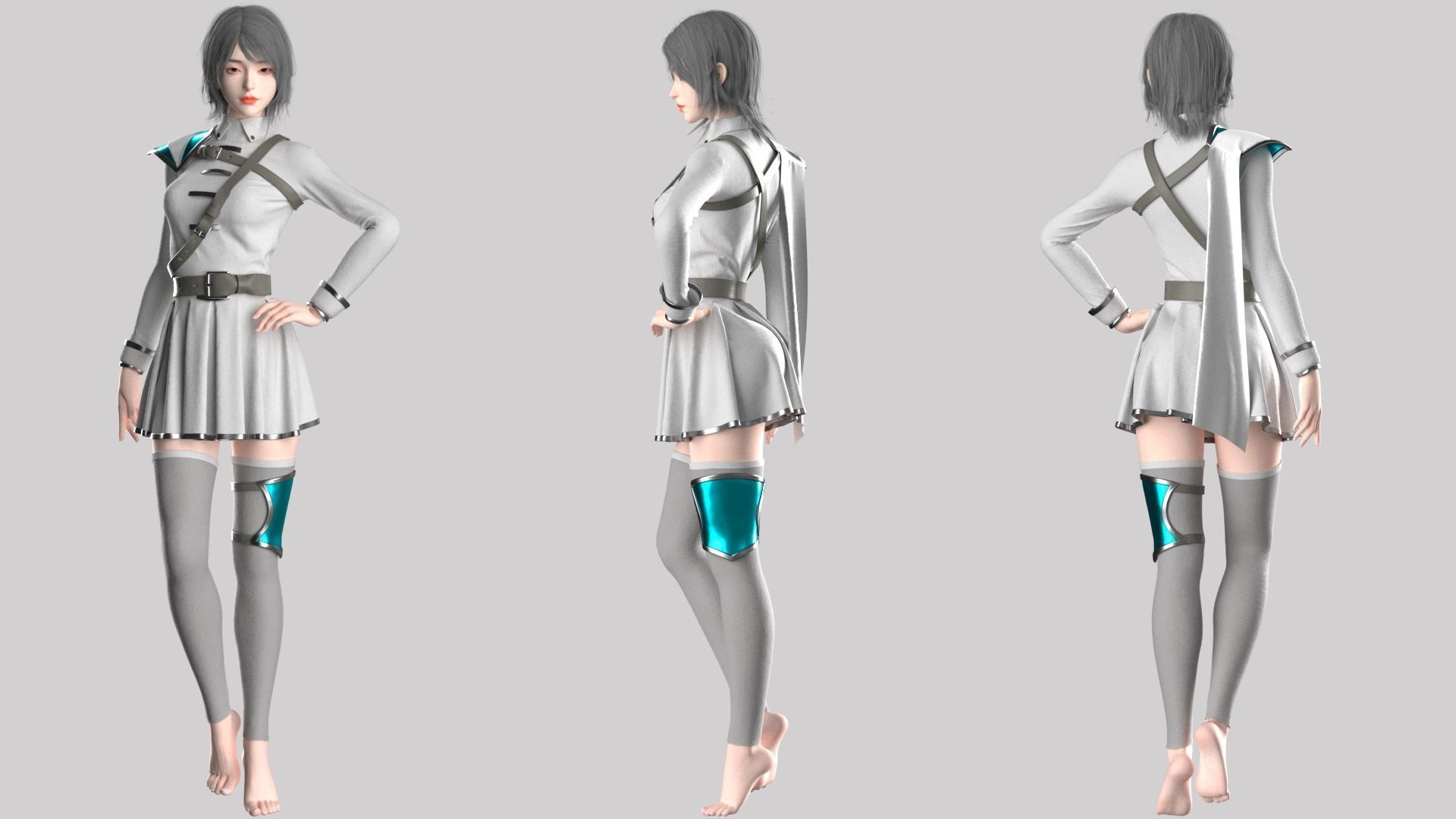 Female Outfit Marvelous Designer Project 3D model_1