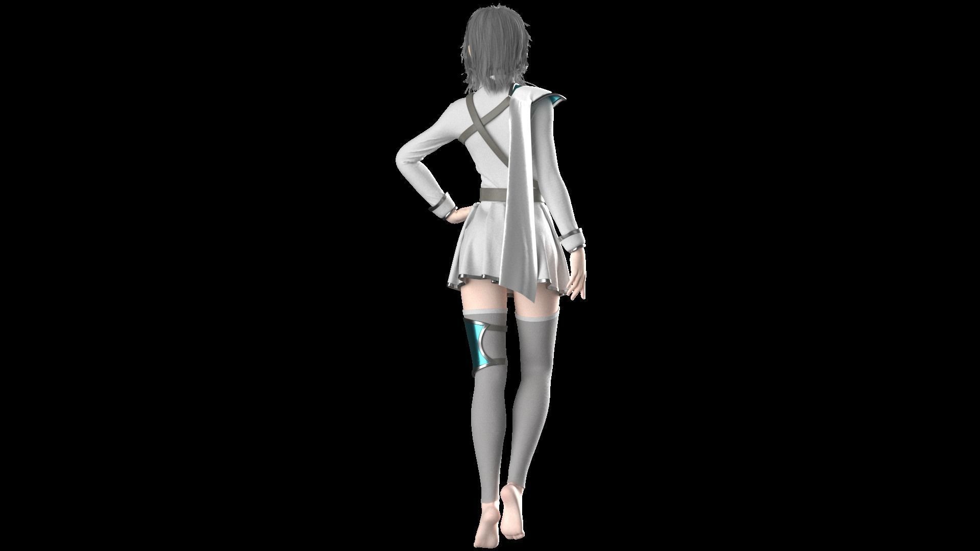 Female Outfit Marvelous Designer Project 3D model_6